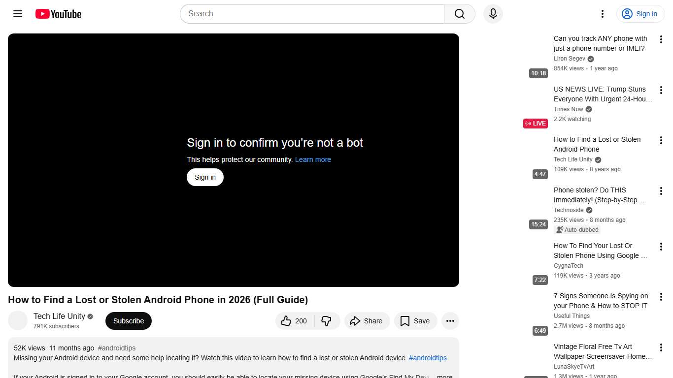 How to Find a Lost or Stolen Android Phone in 2026 (Full Guide) - YouTube